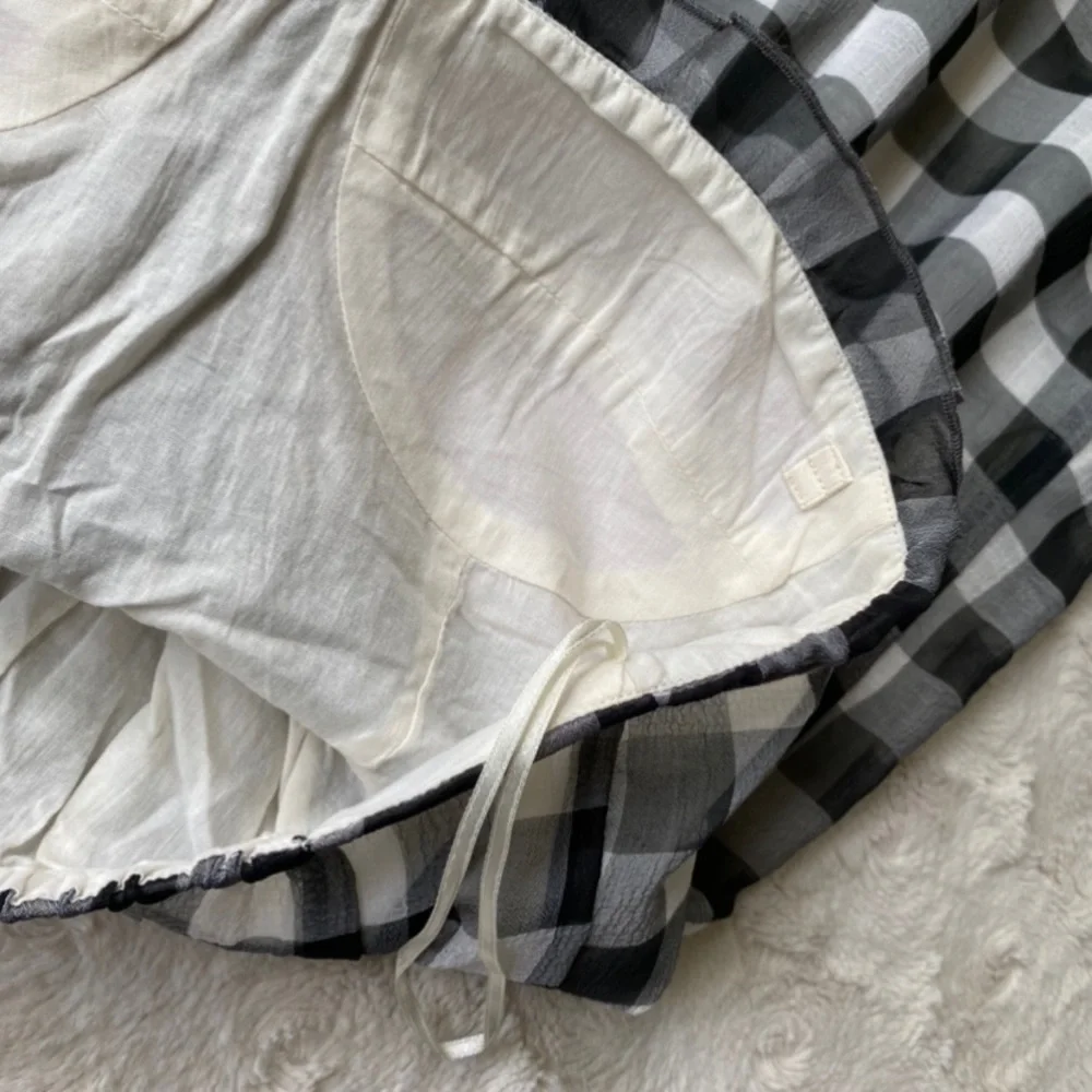 {SOLD} GUESS Gingham Strapless Dress Black & White - Picture 7 of 11